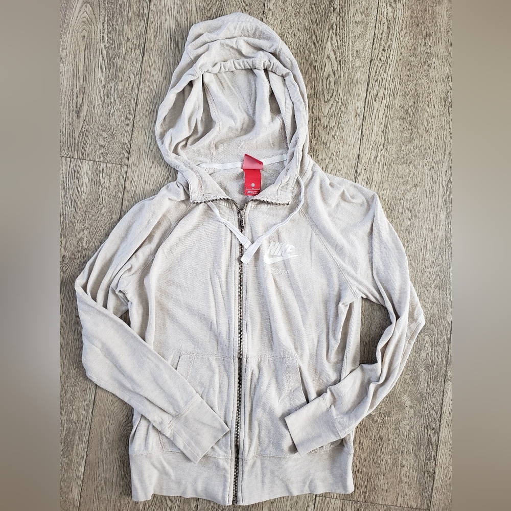 Nike Womens Medium Full Length Zipper Hoodie Lightweight